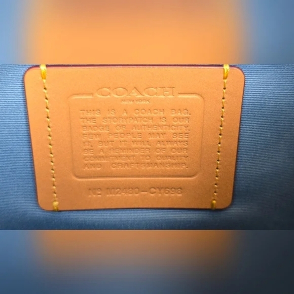 Coach Smith Tote Bag In Signature Denim Blue and Red With Dust Bag - Picture 5 of 15